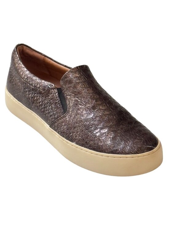 Frye Shoes - Frye Women's 8.5M Metallic Pewter Slip-On Sneakers